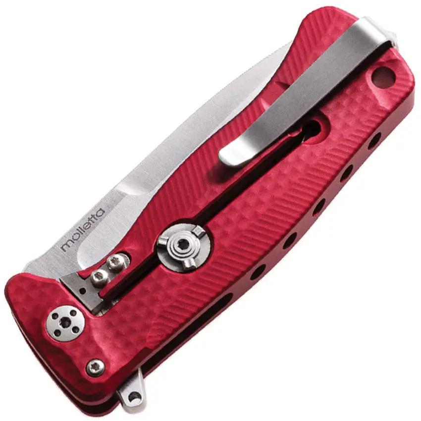 LionSTEEL SR22 Framelock Knife 4in Red Satin Sleipner EDC by LionSTEEL