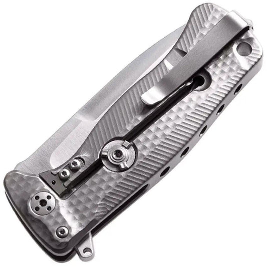 LionSteel SR22 Framelock Titanium Gray Knife For EDC Enthusiasts With Sleipner Drop Point Blade by LionSTEEL