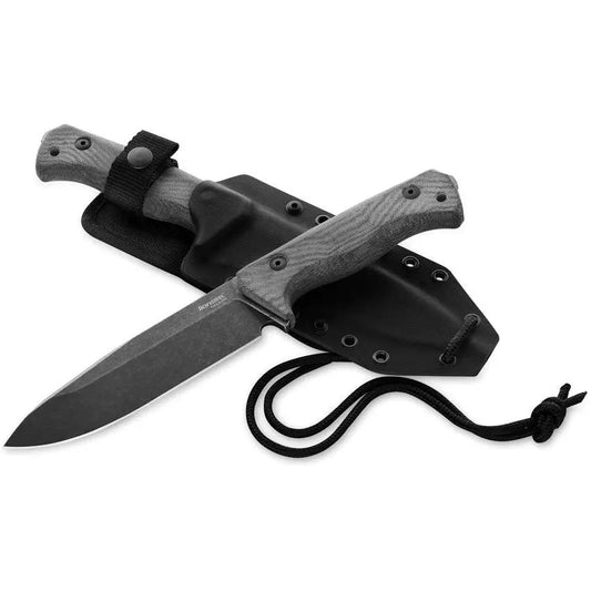 LionSTEEL T6 Fixed Blade Knife 3V CPM Steel Black Finish Micarta Handle MOLLE Sheath for Tactical Outdoor Enthusiasts by LionSTEEL