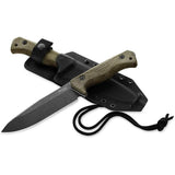LionSteel T6 Fixed Blade Knife CPM 3V Steel Green Canvas Micarta Handle For Outdoorsmen Kydex Cordura Sheath by LionSTEEL