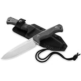 LionSTEEL T6 Fixed Blade Knife With CPM 3V Steel For Outdoor Enthusiasts Black Micarta Handle MOLLE Sheath by LionSTEEL