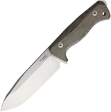 LionSteel T6 Fixed Blade Knife CPM 3V Steel Green Micarta Handle for Outdoorsmen with Kydex Cordura Sheath by LionSTEEL