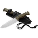 LionSTEEL T6 Fixed Blade Knife CPM 3V Satin Blade Natural Canvas Micarta Handle For Outdoorsmen Lanyard Hole Molle Sheath by LionSTEEL