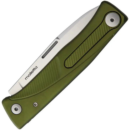 LionSTEEL Thrill Slip Joint EDC Knife Premium M390 Blade IKBS HWAIL Hidden Clip Green Aluminum Handle by LionSTEEL
