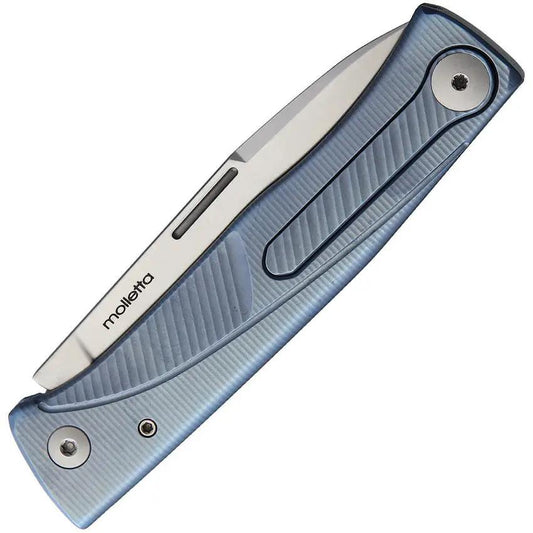 LionSTEEL Thrill Slip Joint Knife With M390 Blade Blue Titanium Handle IKBS HWAIL Hidden Clip For EDC Enthusiasts by LionSTEEL