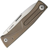 LionSteel Thrill Slip Joint Knife With Brown Ti Handle M390 Blade IKBS HWAIL Hidden Clip For EDC Enthusiasts by LionSTEEL