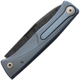 LionSTEEL Thrill Folder Blue Chad Nichols Damascus Blade Titanium Handle Pocket Clip EDC Enthusiast by LionSTEEL