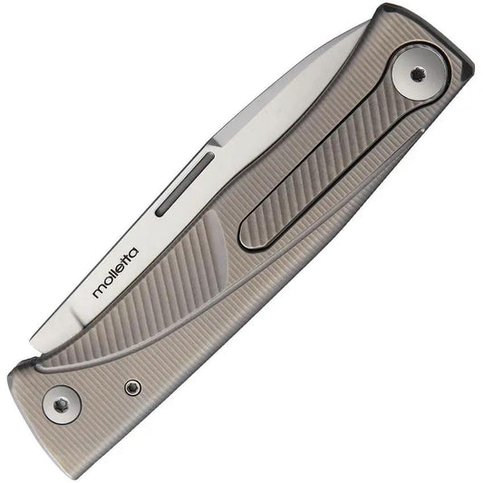 LionSteel Thrill Slip Joint Knife With Gray Titanium Handle M390 Blade IKBS HWAIL Clip Hidden For EDC Enthusiasts by LionSTEEL