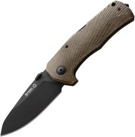 LionSteel TM1 Lockback Knife With Green Micarta Handle TM1B CVG 3.5in Blade Glass Breaker For Premium EDC by LionSTEEL