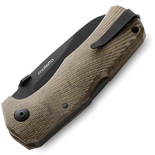 LionSteel TM1 Lockback Knife With Green Micarta Handle TM1B CVG 3.5in Blade Glass Breaker For Premium EDC by LionSTEEL
