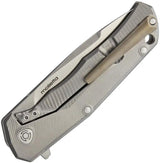 LionSteel TRE Titanium Framelock Knife BR M390 2.88in Blade Premium Gray 6Al4V Ti Handle For EDC Enthusiasts by LionSTEEL