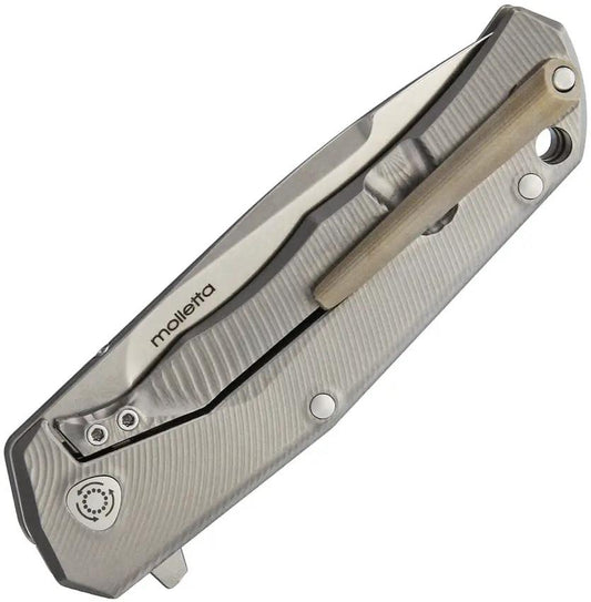 LionSteel TRE Titanium Framelock Knife BR M390 2.88in Blade Premium Gray 6Al4V Ti Handle For EDC Enthusiasts by LionSTEEL