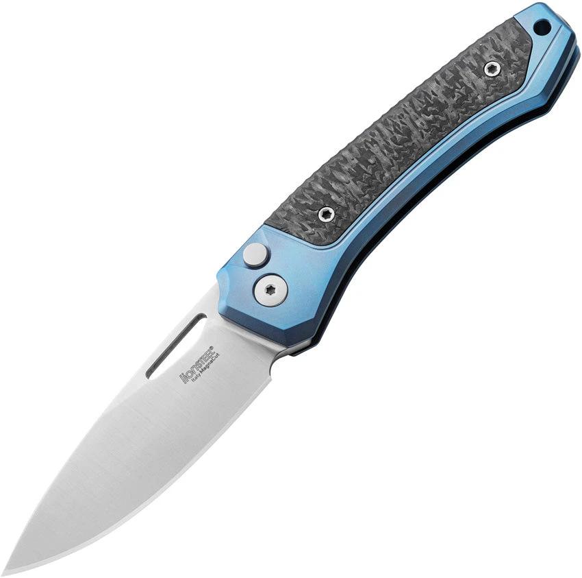LionSTEEL Twain Button Lock CF Blue TW BL CF by LionSTEEL