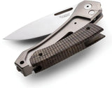 LionSTEEL Twain Button Lock Knife With MagnaCut Satin Blade Carbon Fiber Or Bronze Titanium Handle Daily Carry by LionSTEEL