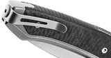 LionSTEEL Twain Button Lock Knife Gray Titanium And Carbon Fiber Handles MagnaCut Blade EDC by LionSTEEL