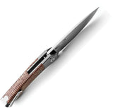 LionSTEEL Twain Button Lock Knife CPM MagnaCut Satin Blade 3.13in EDC Premium Titanium Or Natural Canvas Micarta Handle by LionSTEEL