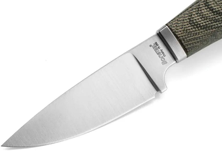 LionSteel Willy Fixed Blade Knife WL1 CVG Green Canvas Micarta Handle For Outdoorsmen by LionSTEEL