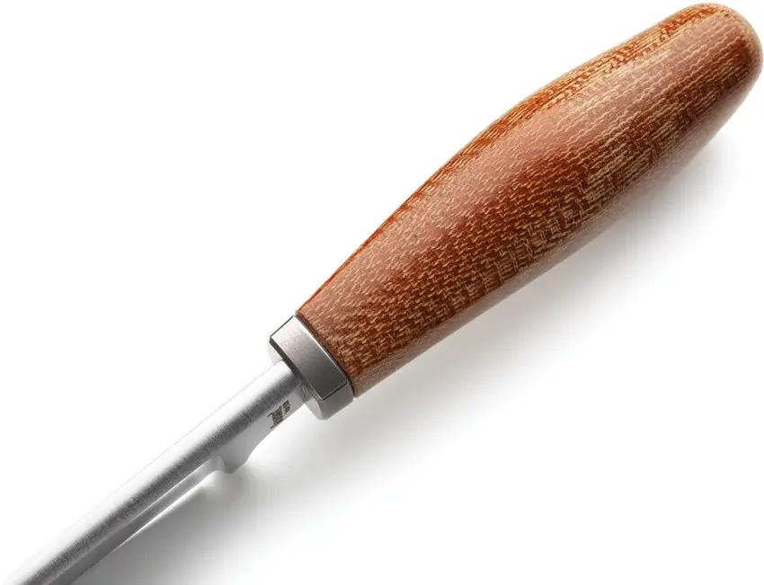 LionSteel Willy Fixed Blade Knife 3.5in M390 Satin Blade Natural Canvas Micarta Handle Leather Sheath for EDC by LionSTEEL