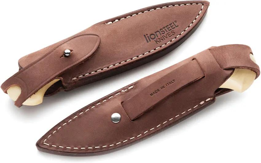 LionSTEEL Willy Fixed Blade Knife Ivory Micarta Handle M390 Satin Blade EDC Outdoorsman by LionSTEEL