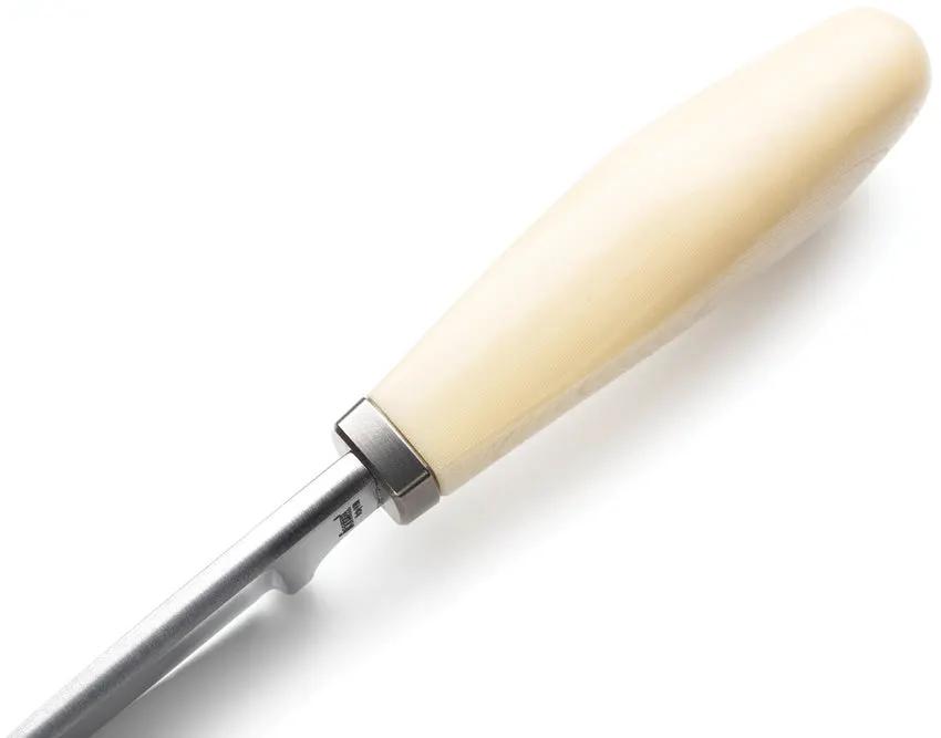 LionSTEEL Willy Fixed Blade Knife Ivory Micarta Handle M390 Satin Blade EDC Outdoorsman by LionSTEEL