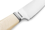LionSTEEL Willy Fixed Blade Knife Ivory Micarta Handle M390 Satin Blade EDC Outdoorsman by LionSTEEL
