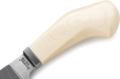 LionSTEEL Willy Fixed Blade Knife Ivory Micarta Handle M390 Satin Blade EDC Outdoorsman by LionSTEEL