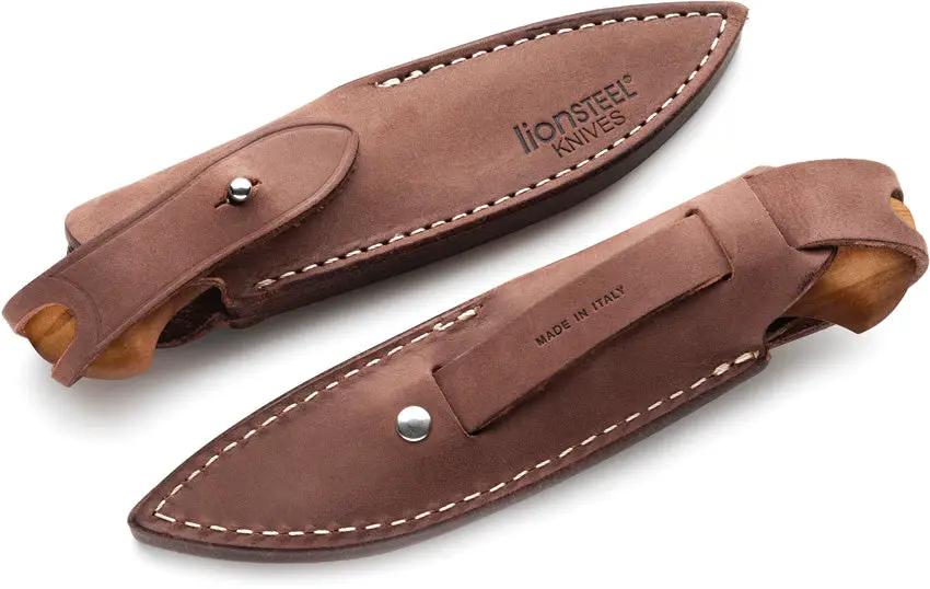 LionSTEEL Willy Fixed Blade Knife Olive Wood Handle M390 Steel Outdoor EDC for Hunters Premium by LionSTEEL