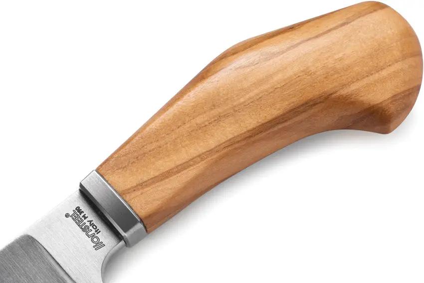 LionSTEEL Willy Fixed Blade Knife Olive Wood Handle M390 Steel Outdoor EDC for Hunters Premium by LionSTEEL