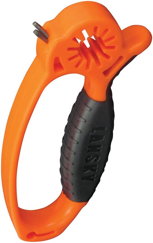 Lansky Broadhead Sharpener LTCBH Tungsten Carbide Sharpeners Ergonomic Orange Grip For Bowhunters by Lansky