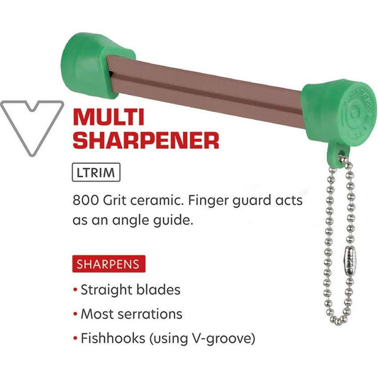 Lansky LTRIM Ceramic Knife Sharpener Multi Tool Keychain For Outdoorsmen Serrated And Straight Edge Blades by Lansky