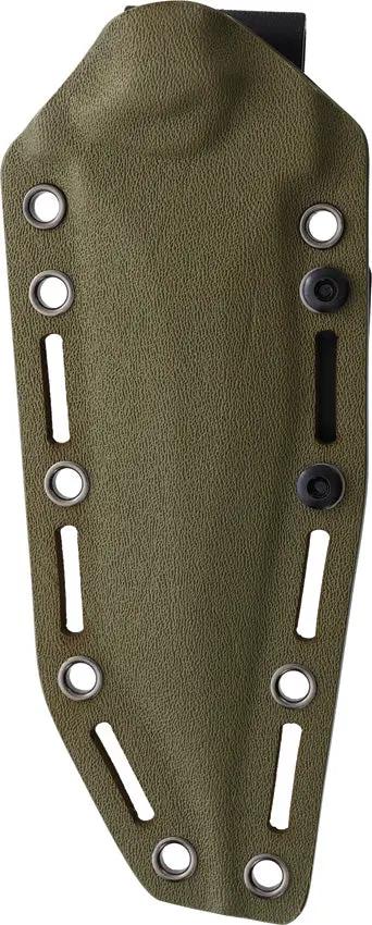 Lotar Combat Khaos Revenger Fixed Blade Knife - DLC Coated CPM-3V Tanto With Finger Ring OD Green G10 by LOTAR Combat