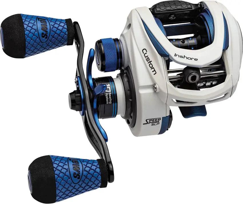 Lew's Custom Inshore SLP 7.5 To 1 Right Hand Retrieve Reel - Zero Reverse Clutch Nine Plus One Bearings by Lew's