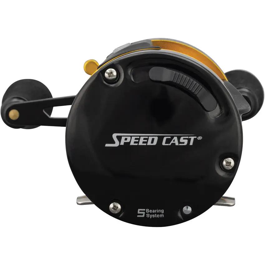 Lew's Speed Cast Round Bait Reel SC600 - Right Hand Retrieve With Carbon Fiber Drag System And 23 Inch Per Turn by Lew's