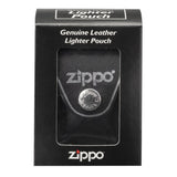 Black Leather Zippo® Lighter Pouch – Clip Style by Zippo