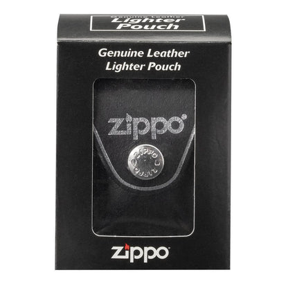 Black Leather Zippo® Lighter Pouch – Clip Style by Zippo