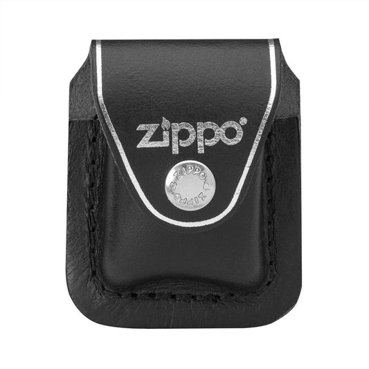 Black Leather Zippo® Lighter Pouch – Clip Style
