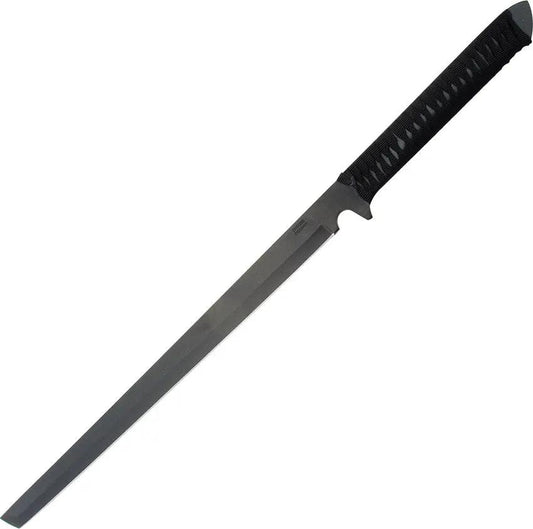 Ninja Forge Ninja Sword HK-1066 - Full Tang 26 1/8 Inch Overall Length, 16 3/4 Inch Black Blade, Cord Wrapped Handle by Miscellaneous