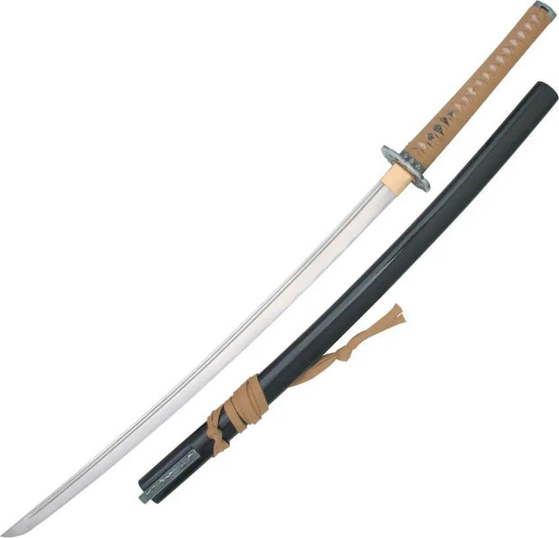 Miscellaneous Handmade Katana SW-367 - Handcrafted Carbon Steel Blade With Blood Groove And Imitation Rayskin by Miscellaneous