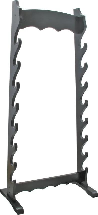 WS 8 Tier Sword Stand - Black Wood Display Rack Holds Eight Swords, 47 5/8 Inch Tall by Miscellaneous