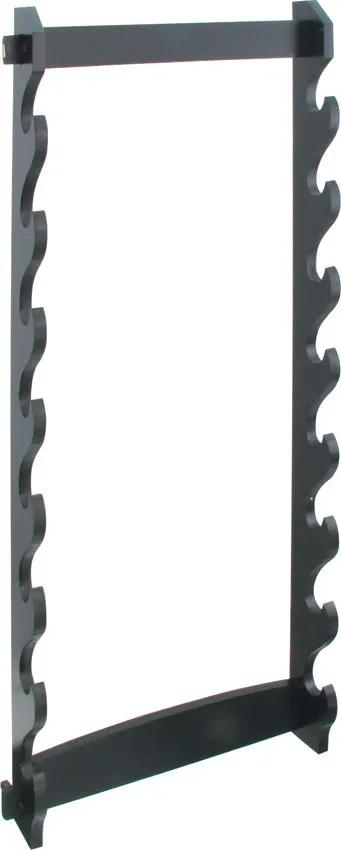 Miscellaneous 8 Tier Wall Rack WS-8W - Sturdy Wood Wall Mount Holds Eight Swords With Black Finish by Miscellaneous