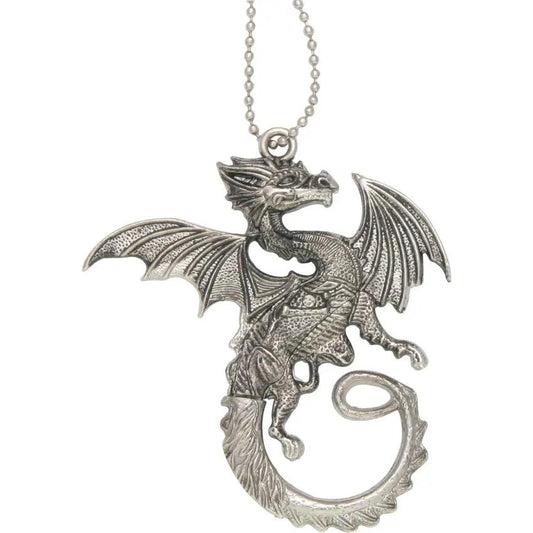 Miscellaneous Flying Dragon Neck Knife - Cast Metal Dragon Shape Revealing 1 3 8 Inch Blade by Miscellaneous