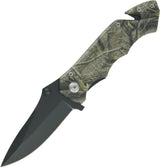 TF Rescue Knife A O 400CA - Speed Assisted Black Finish Stainless Blade With Extended Tang And Seat Belt Cutter by Miscellaneous