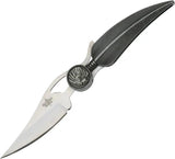 Legacy Forge Feather Folder FM 495I - Stainless Steel Blade With Thumb Slot And Extended Tang Antique Feather Handles by Miscellaneous