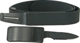 DV Belt Knife DV-01 - Concealed Belt Buckle Knife With Partially Serrated Blade by Miscellaneous