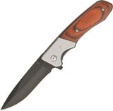 TF Knives TF-469 Linerlock Assisted Opening Knife - Speed Assisted, Brown Pakkawood Handles by Miscellaneous