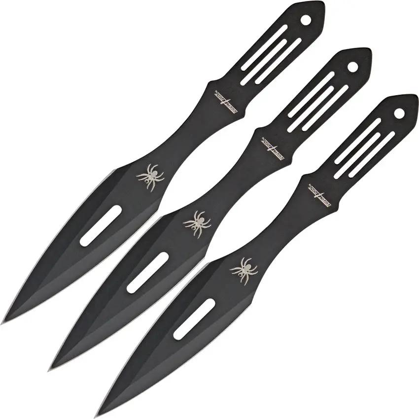 PP Throwing Knife Set 3 Piece - 9 Inch Overall Center Slot Cutout Skeletonized Handles by Miscellaneous