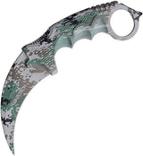 Digi Camo Neck Knife YC-9115-CM - 3.5 Inch Camouflage Stainless Karambit Blade With Neck Sheath by Miscellaneous