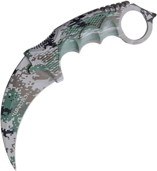 Digi Camo Neck Knife YC-9115-CM - 3.5 Inch Camouflage Stainless Karambit Blade With Neck Sheath by Miscellaneous