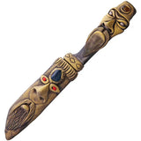 DPAJK Jungle Knife Handmade - 4 Inch Satin Blade With Clay Handle And Unique Beadwork Scabbard by Miscellaneous