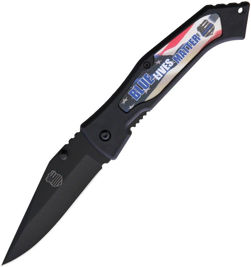 Miscellaneous Blue Lives Matter Linerlock BLM-FLAG by Miscellaneous